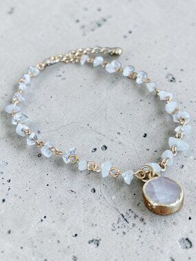 Rose Quartz Crystal Chip Bracelet/Anklet
